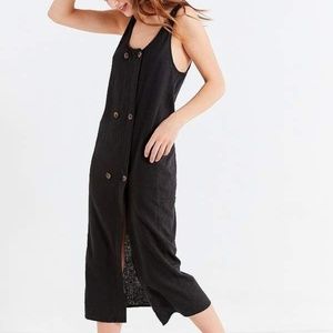 Urban Outfitters Button Up Linen Midi Dress NWT